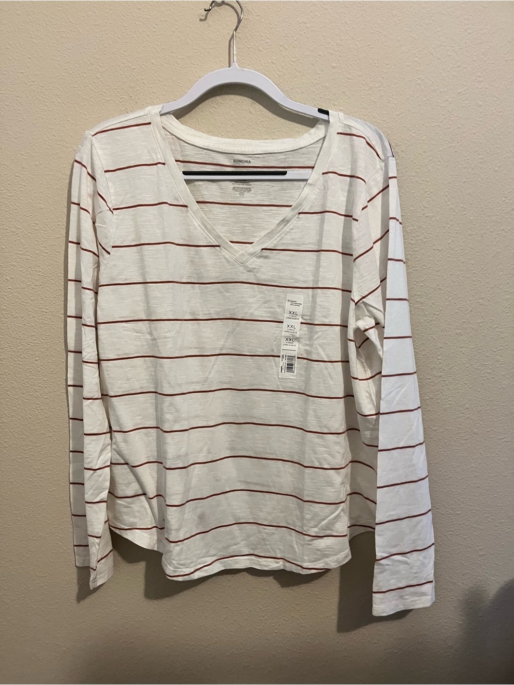 NWT bundle of Sonoma Long-Sleeve V-Neck Shirts with stripes